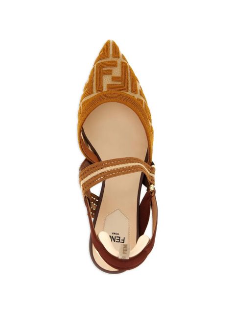 FENDI Hummingbird mesh pumps - Brown