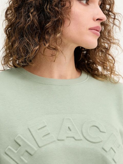 Silvian Heach bluza BASSIN damska kolor zielony z aplikacją GPA25113FE