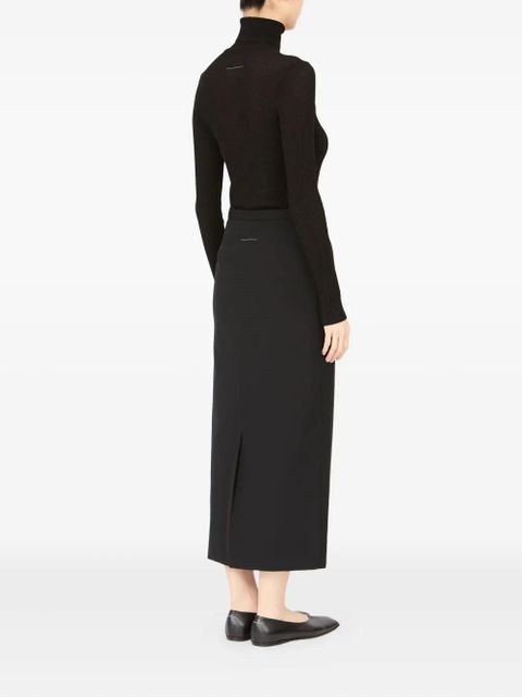 MM6 Maison Margiela panelled midi skirt - Black
