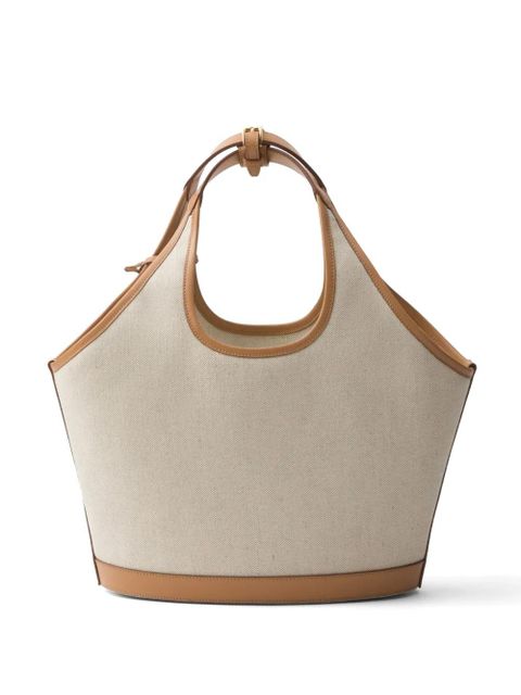 Prada medium logo-print tote bag - Neutrals