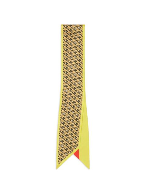 Tory Burch T Link patterned silk tie - Yellow - zdjęcie produktu nr 1