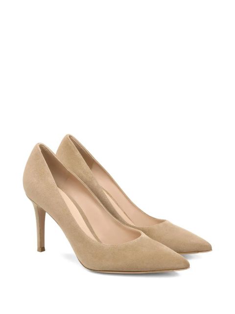 Gianvito Rossi 85mm leather pumps - Neutrals