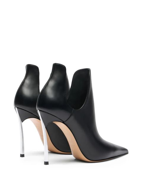 Casadei pointed toe heel boots - Black