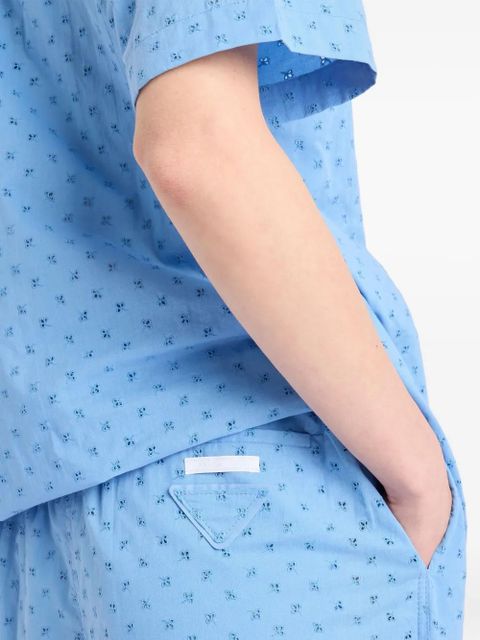 Prada embroidered shorts - Blue