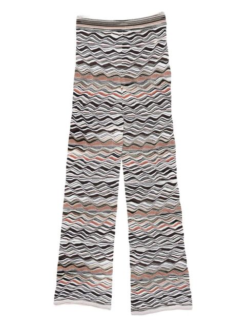 Missoni wave-pattern straight-leg trousers - Neutrals