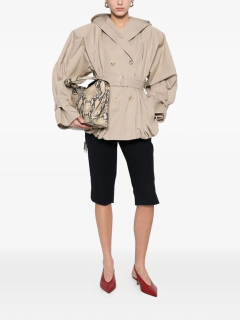 Magda Butrym belted hooded coat - Neutrals - zdjęcie produktu nr 2