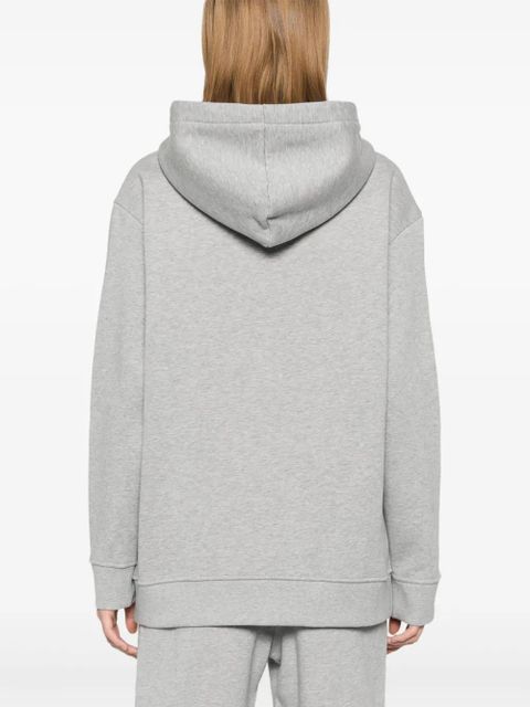 FENDI logo-embroidered hoodie - Grey