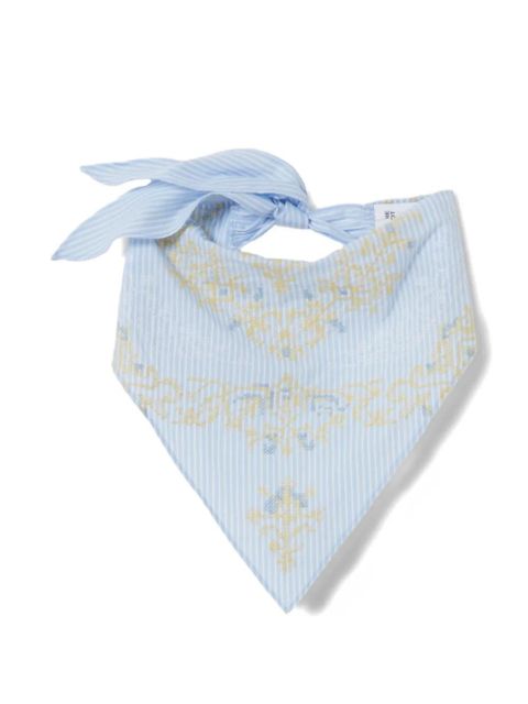 Claudie Pierlot striped embroidered scarf - Blue - zdjęcie produktu nr 1