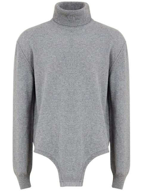 Maison Margiela roll-neck long-sleeve knitted top - Grey - zdjęcie produktu nr 1