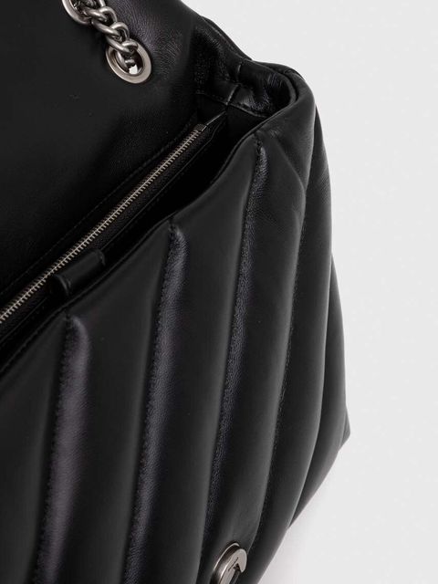 Pinko torebka skórzana kolor czarny 100037.A0F2