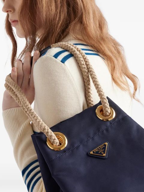 Prada small Mariner bucket bag - Blue
