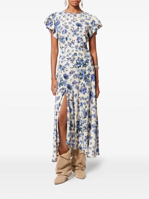 ISABEL MARANT x Sakura floral slit skirt - Neutrals