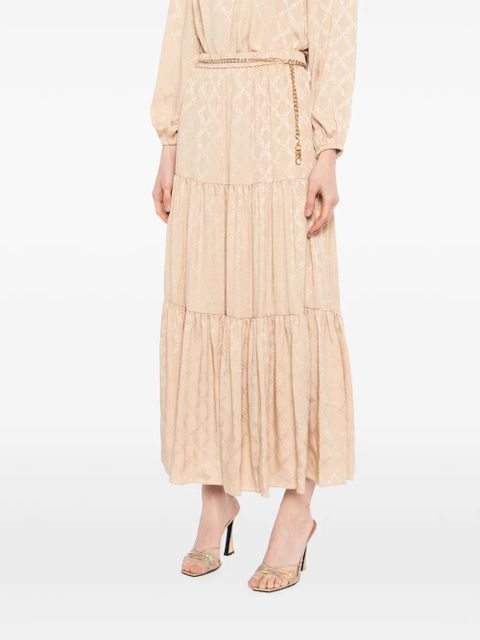 Michael Kors monogram maxi skirt - Neutrals