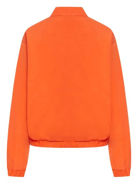 Miu Miu zip-up logo-detail bomber jacket - Orange - zdjęcie produktu nr 2
