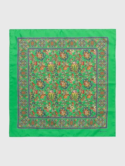 Polo Ralph Lauren apaszka jedwabna kolor zielony 712935928