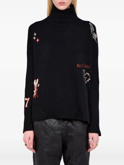 Zadig&Voltaire Bleeza embroidered sweater - Black