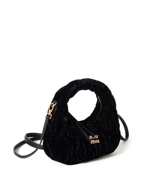 Miu Miu Wander velvet mini bag - Black