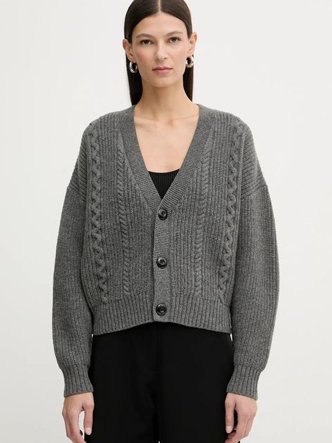 G-Star sweter wełniany 0 damski kolor szary ciepły D27729.D770 - zdjęcie produktu nr 1