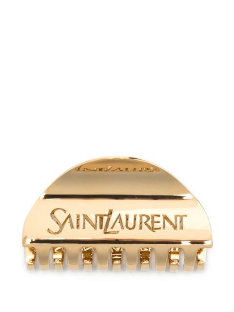 Saint Laurent logo hair clip - Gold