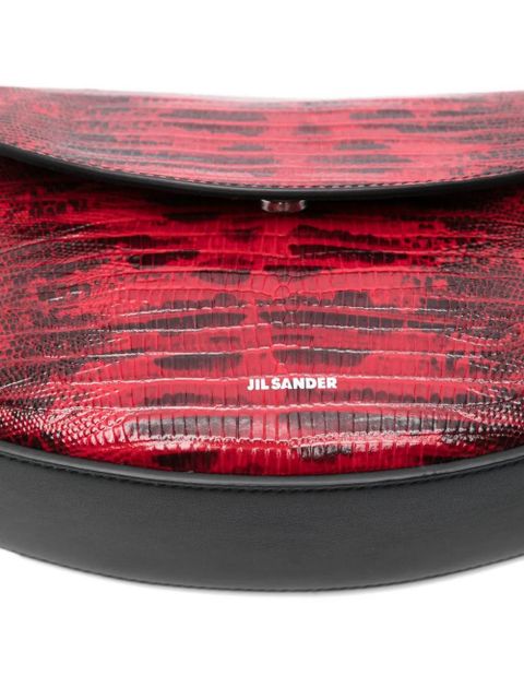 Jil Sander snakeskin crossbody bag - Red