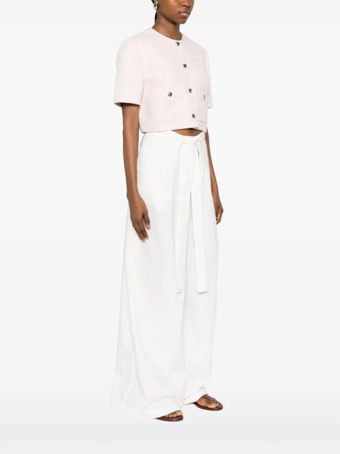 Maje sequin-embellished cropped jacket - Pink