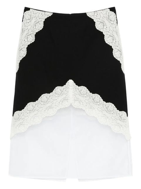 Jil Sander lace-insert skirt - Black - zdjęcie produktu nr 1