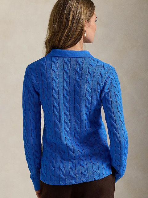 Polo Ralph Lauren sweter bawełniany damskie kolor niebieski lekki 211959100