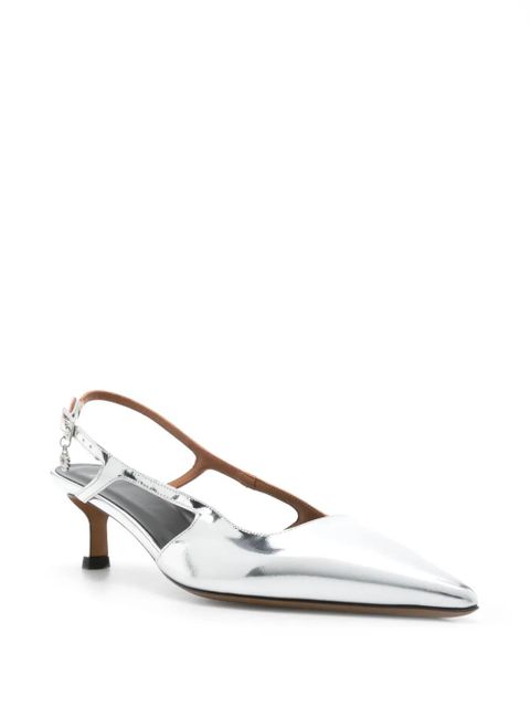 Maje 55mm metallic slingback pumps - Silver - zdjęcie produktu nr 2