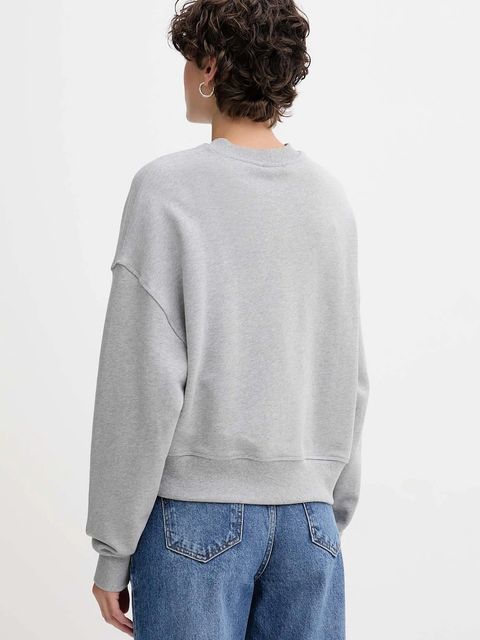 United Colors of Benetton bluza bawełniana damska kolor szary z nadrukiem 3UNID109A