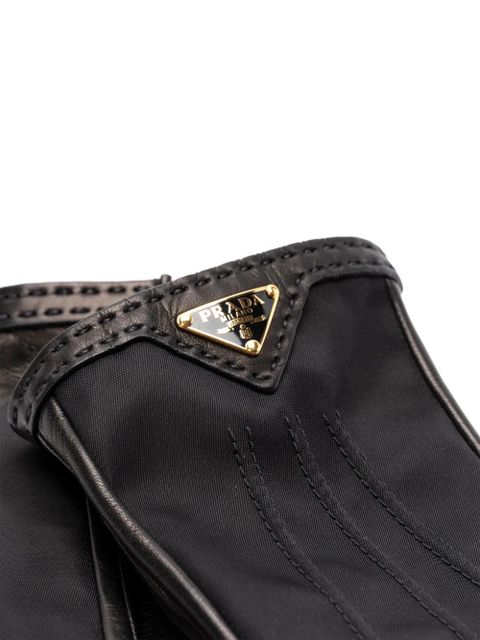 Prada leather gloves - Black