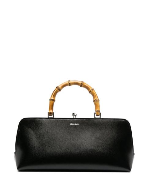 Jil Sander Goji bamboo-handle leather bag - Black - zdjęcie produktu nr 1