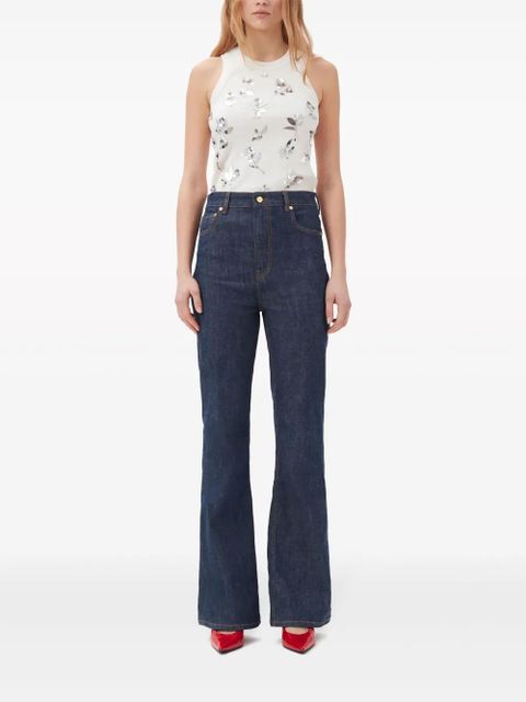 GANNI paillette-embellished tank top - White