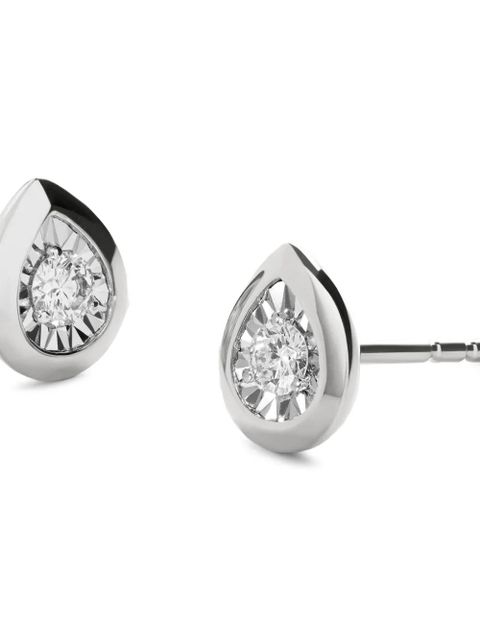 Monica Vinader Pear Diamond stud earrings - Silver