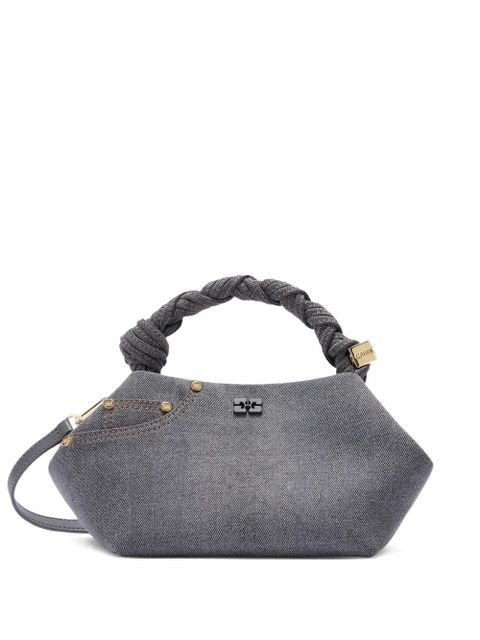 GANNI small twisted-handle denim clutch bag - Grey - zdjęcie produktu nr 1