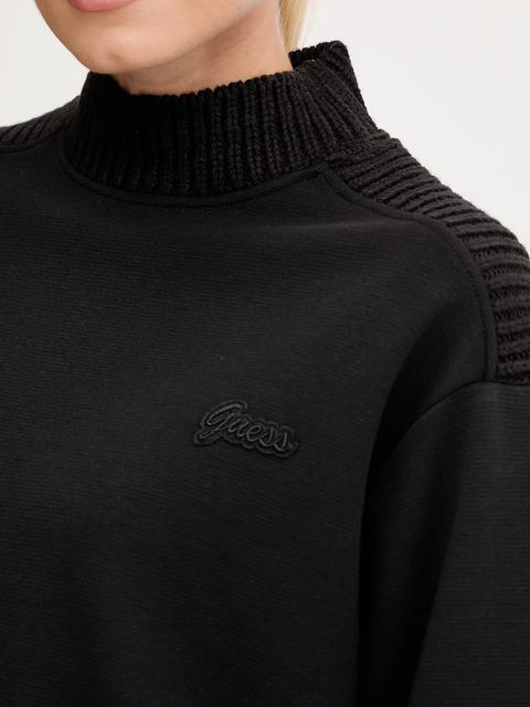 Guess bluza DORA damska kolor czarny gładka V5BQ13 K1981