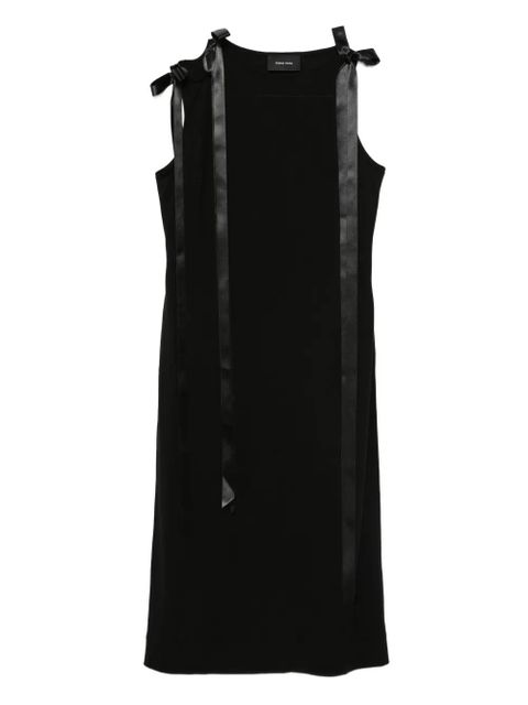 Simone Rocha bow strap-detail midi dress - Black - zdjęcie produktu nr 1