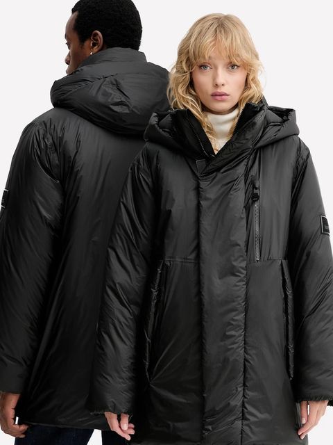 Rains kurtka 17240 Torna Insulated Long Jacket kolor czarny zimowa 17240 - zdjęcie produktu nr 1