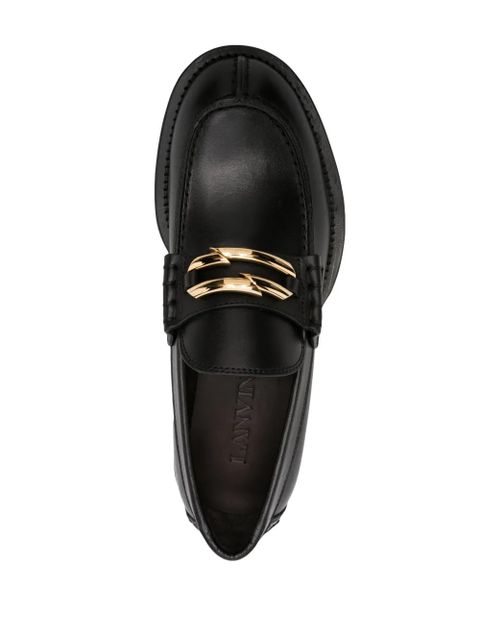 Lanvin buckled leather loafers - Black