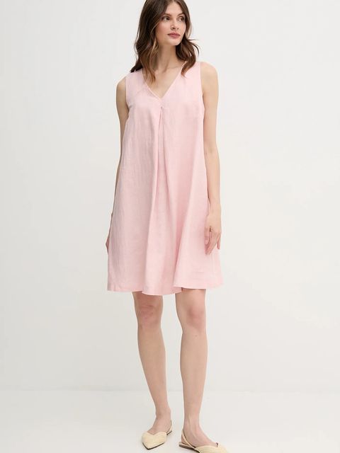 United Colors of Benetton sukienka lniana - zdjęcie produktu nr 1