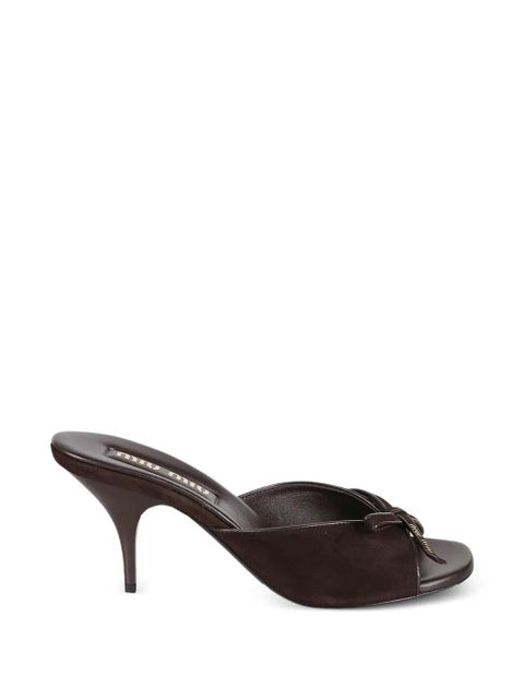 Miu Miu bow heeled sandals - Brown - zdjęcie produktu nr 1