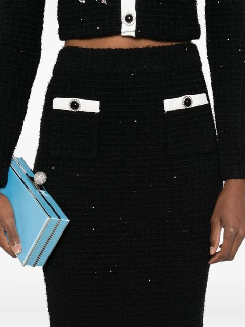 Self-Portrait button-pocket skirt - Black - zdjęcie produktu nr 2