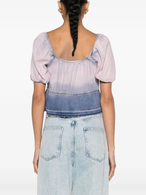 GANNI Future denim blouse - Blue