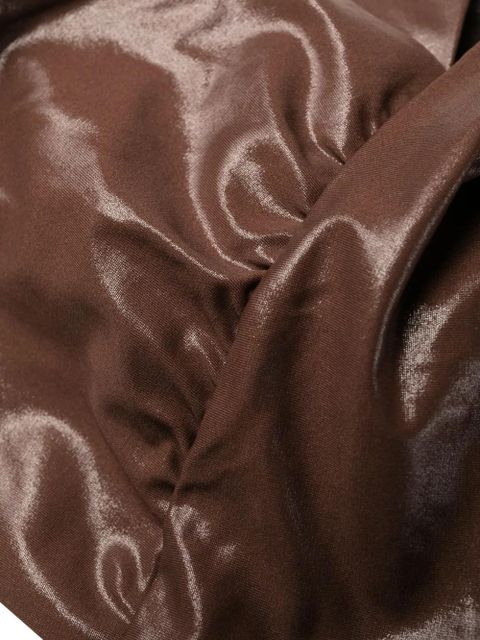 The Attico faux-leather bikini set - Brown