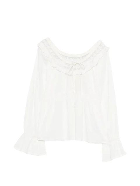 Posse Danielle lace-trim blouse - Neutrals - zdjęcie produktu nr 1