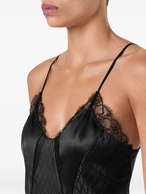 Versace lace-trimmed bodysuit - Black