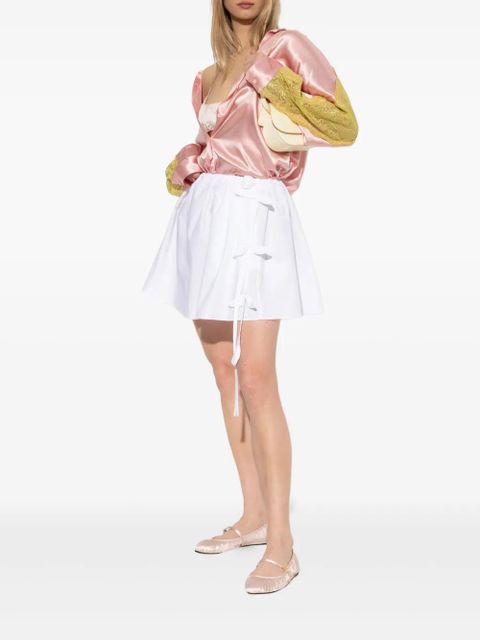 Blumarine floral-appliqué mini skirt - White - zdjęcie produktu nr 2