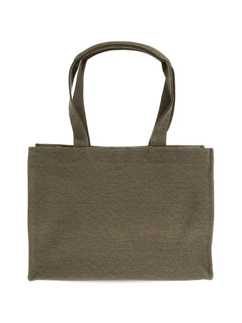 ANINE BING embossed logo tote bag - Green