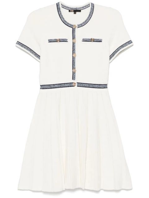 Maje pleated mini dress - White