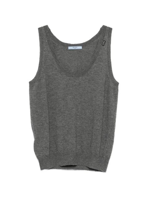 Prada scoop-neck knit top - Grey - zdjęcie produktu nr 1