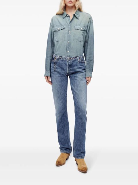 RE/DONE x Pamela Anderson chambray shirt - Blue